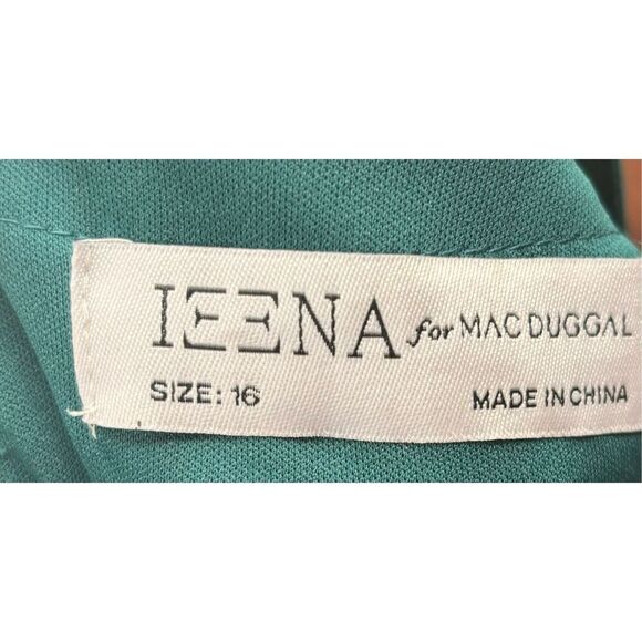 Irene for Mac Duggal 55718 Jeweled Sleeve Dress in Emerald Green NWOT Size 16 - Picture 7 of 7